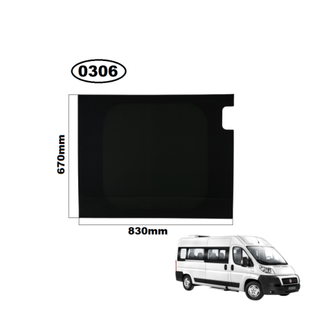 SZYBA TYLNA PRAWA W DRZWI FIAT DUCATO III, PEUGEOT BOXER II, CITROEN JUMPER II