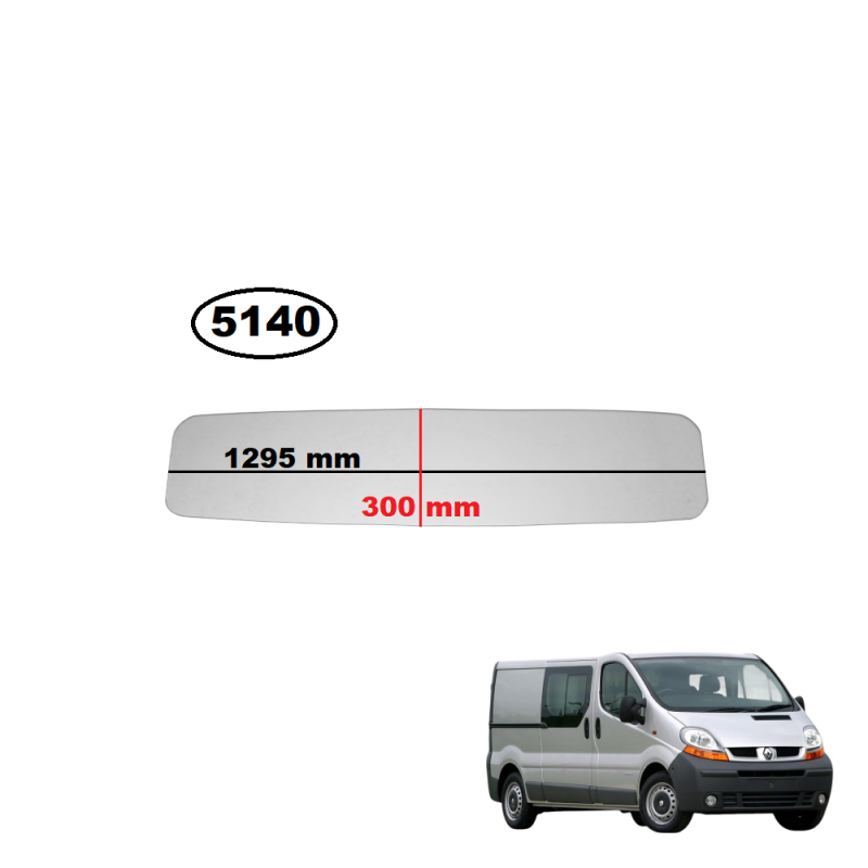 SZYBA TYLNA KABINY / ŚCIANY GRODZIOWEJ OPEL VIVARO I, NISSAN PRIMASTAR, RENAULT TRAFIC II