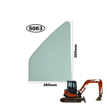 SZYBA BOCZNA LEWA DOLNA DRZWI AIRMAN, JOHN DEERE, HITACHI - nr części: 4635165