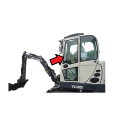 SZYBA BOCZNA LEWA LUB PRAWA GÓRNA DRZWI TEREX