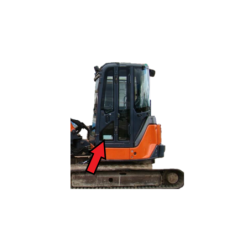 SZYBA BOCZNA LEWA DOLNA DRZWI AIRMAN, JOHN DEERE, HITACHI - nr części: 4635165