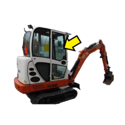 SZYBA BOCZNA LEWA LUB PRAWA GÓRNA DRZWI TEREX
