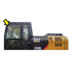 SZYBA LEWA BOCZNA W DRZWI PRZESUWNA CAT, MOROOKA, SOILMEC - nr części: 156-6475, 1566475