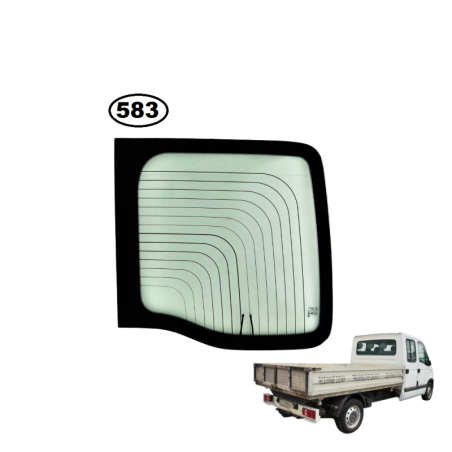 SZYBA TYLNA PRAWA W DRZWI NISSAN INTERSTAR, OPEL MOVANO I, RENAULT MASTER II - nr części: 93187902, 7700351155