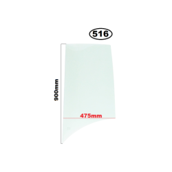 SZYBA PRAWA LUB LEWA BOCZNA ZA DRZWIAMI SCHAEFF, TEREX, O&K, NEW HOLLAND, ATLAS, ZEPPELIN - nr części: 5103660554