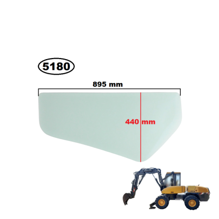 SZYBA PRAWA DOLNA W DRZWI MECALAC