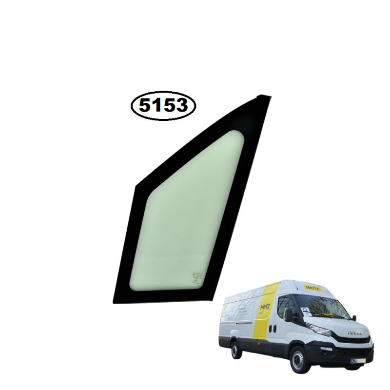 SZYBA STAŁA BOCZNA LEWA W DRZWI IVECO DAILY - nr części: 5801537826