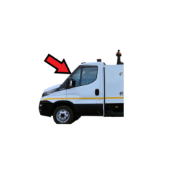 SZYBA STAŁA BOCZNA LEWA W DRZWI IVECO DAILY - nr części: 5801537826