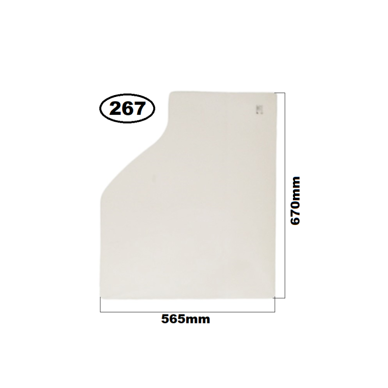 SZYBA LEWA BOCZNA DOLNA W DRZWI CAT - nr części: 199-5991, 1995991