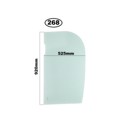 SZYBA LEWA BOCZNA ZA DRZWIAMI JCB - nr części: 827/80410, 82780410