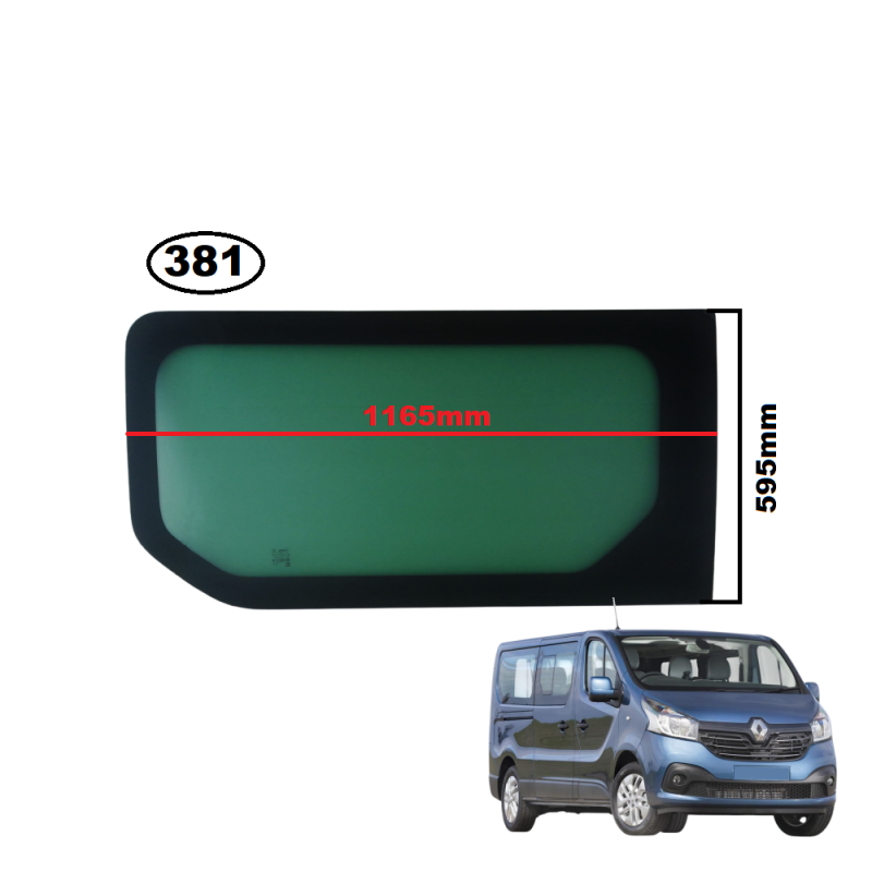 SZYBA BOCZNA LEWA OPEL VIVARO II, NISSAN NV-300, FIAT TALENTO, RENAULT TRAFIC III
