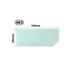 SZYBA TYLNA DOLNA FORD, CASE, NEW HOLLAND, FIAT - nr części: 82000485, D6714, S.100495, 23/4073-38, S100495