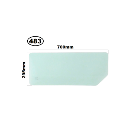 SZYBA TYLNA DOLNA FORD, CASE, NEW HOLLAND, FIAT - nr części: 82000485, D6714, S.100495, 23/4073-38, S100495