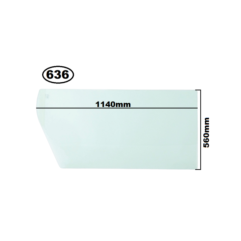 SZYBA DOLNA W DRZWI DEUTZ-FAHR AGROVECTOR, JLG - nr części: 2480066, 0.900.0432.4, 0.900.1031.7, 090004324