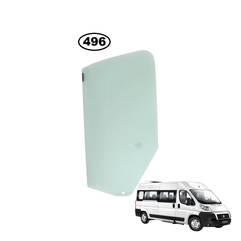 SZYBA BOCZNA LEWA OPUSZCZANA W DRZWI OPEL MOVANO III, RAM PROMASTER, PEUGEOT BOXER II, CITROEN JUMPER II, FIAT DUCATO III