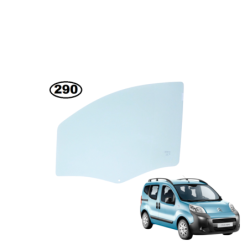 SZYBA BOCZNA LEWA OPUSZCZANA W DRZWI FIAT QUBO, FIAT FIORINO, CITROEN NEMO, PEUGOET BIPPER, PEUGOET BIPPER TEPEE