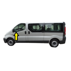 SZYBA TRÓJKĄT STAŁA BOCZNA LEWA W DRZWI RENAULT TRAFIC II, NISSAN PRIMASTAR, OPEL VIVARO I - nr części: 8200005501