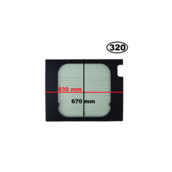 SZYBA TYLNA PRAWA W DRZWI CITROEN JUMPER II, PEUGEOT BOXER II, FIAT DUCATO III - nr części: 1356227080