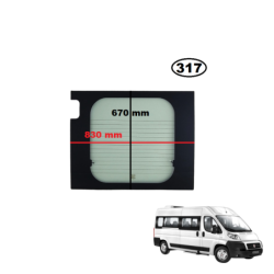 SZYBA TYLNA LEWA W DRZWI CITROEN JUMPER II, PEUGEOT BOXER II, FIAT DUCATO III - nr części: 1350961080