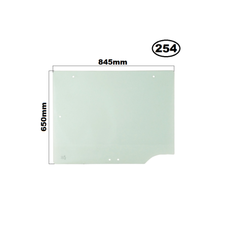 SZYBA TYLNA Z ROZSZCZELNIENIEM CASE - nr części: 126317A1, 126317A2, VPM7354