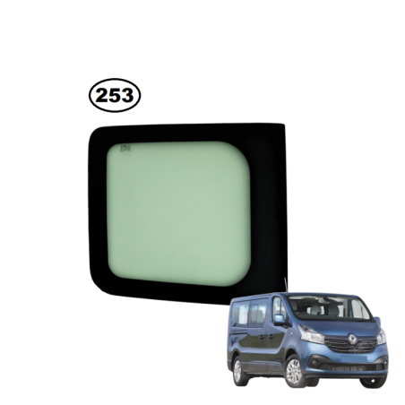 SZYBA TYLNA LEWA W DRZWI NISSAN PRIMASTAR, RENAULT TRAFIC II/III, OPEL VIVARO I/II, NISSAN NV-300, FIAT TALENTO