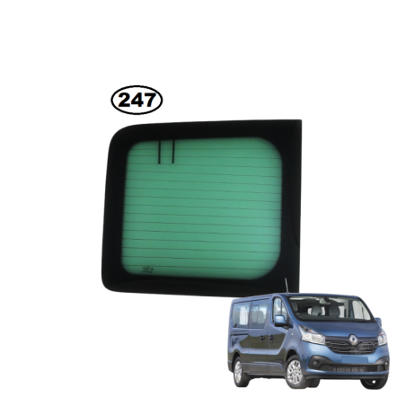 SZYBA TYLNA LEWA W DRZWI FIAT TALENTO, NISSAN NV-300, OPEL VIVARO II, RENAULT TRAFIC III - nr części: 4422732