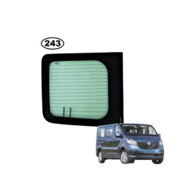 SZYBA TYLNA LEWA W DRZWI RENAULT TRAFIC II/III, OPEL VIVARO I/II, NISSAN NV-300, NISSAN PRIMASTAR, FIAT TALENTO