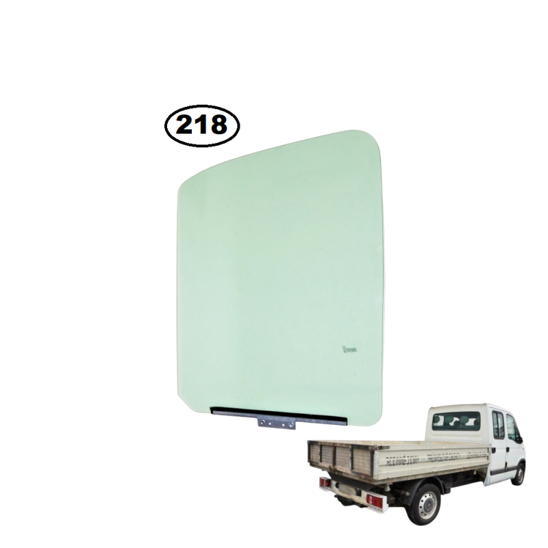 SZYBA BOCZNA OPUSZCZANA W DRZWI LEWA OPEL MOVANO I, NISSAN INTERSTAR, RENAULT MASTER II, IVECO DAILY II, IVECO DAILY III