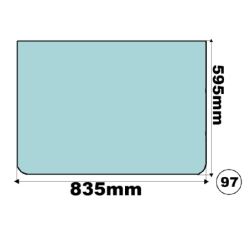 SZYBA DACHOWA GÓRNA LIEBHERR - nr części: 7030318, 10009076