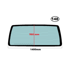 SZYBA TYLNA CAŁA W KLAPĘ VOLKSWAGEN TRANSPORTER T4 - nr części: 7D0845503A