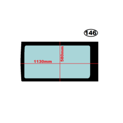 SZYBA BOCZNA LEWA VOLKSWAGEN TRANSPORTER T6, T6.1, T5 - nr części: 6396712020