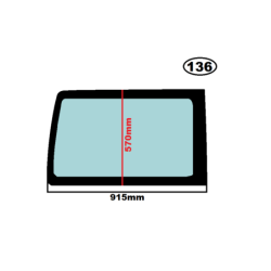 SZYBA BOCZNA PRAWA VOLKSWAGEN TRANSPORTER T5, T6, T6.1 - WERSJA KRÓTKA - nr części: 2000010010301
