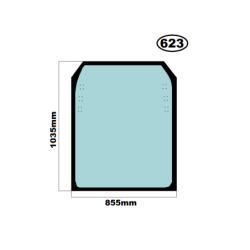 SZYBA GÓRNA PRZEDNIA JCB - nr części: 82780225, 827/80225