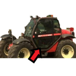 SZYBA BOCZNA DOLNA LEWA W DRZWI MANITOU - nr części: 746743,746046