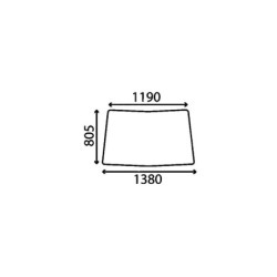 SZYBA JOHN DEERE SERIE 6020/6100M- L112972, L112972N, L171336, L213346