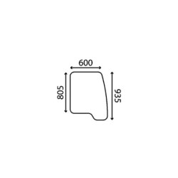SZYBA KOMATSU SERIE PC/PW- 20Y-54-35132, 20Y5435132