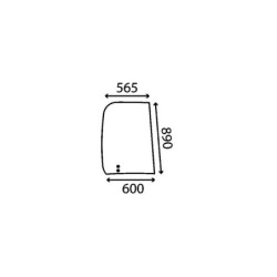 SZYBA KUBOTA KX014-4 - KX019-4- RG158-46800, RG158-4680-0, RG15846800