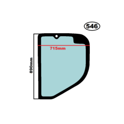 SZYBA LEWA BOCZNA ZA DRZWIAMI CASE, HYUNDAI, NEW HOLLAND - nr części: 71ML-03010, 71ML03010