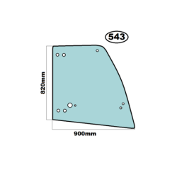 SZYBA PRAWA BOCZNA GÓRNA KOMATSU - nr części: 42T-56-21080