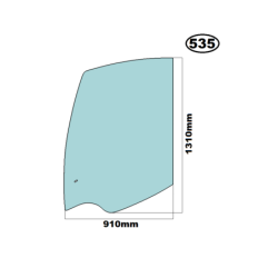 SZYBA LEWA BOCZNA W DRZWI ATLAS, TEREX - nr części: 6066256, 6089382