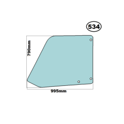 SZYBA BOCZNA LEWA DRZWI BOBCAT, MASSEY FERGUSON - nr części: 4235678M1, 6908792