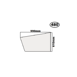 SZYBA DOLNA DRZWI CAT, DEUTZ-FAHR, JLG - nr części: 315-3748, 3153748