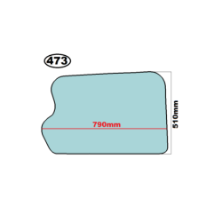 SZYBA LEWA BOCZNA DOLNA DRZWI JCB - nr części: 82780200, 827/80200
