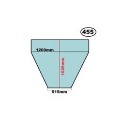 SZYBA TYLNA UCHYLNA TEREX, MASSEY FERGUSON, FERMEC, CASE - nr części: 3512269M1, 3512269M91