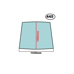 SZYBA PRZEDNIA JCB - KABINA P12 - nr części: 82730568, 827/30565, 82730565, 827/30568