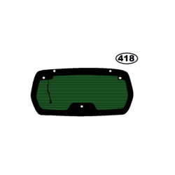 SZYBA TYLNA W KLAPĘ CITROEN BERLINGO II - nr części: 9800115180