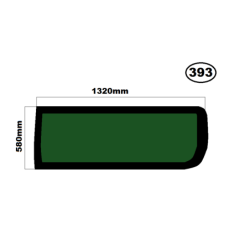 SZYBA BOCZNA LEWA TYLNA NISSAN NV-300, RENAULT TRAFIC III, OPEL VIVARO II, FIAT TALENTO - WERSJA LONG