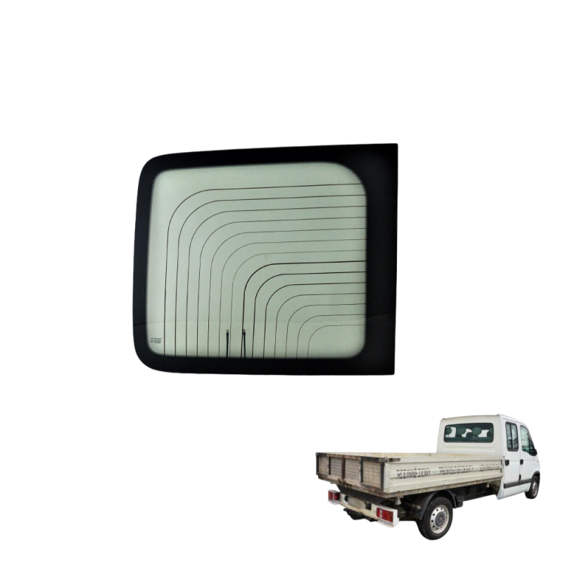SZYBA LEWA TYLNA W DRZWI OPEL MOVANO I, NISSAN INTERSTAR, RENAULT MASTER II
