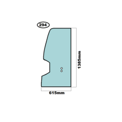 SZYBA BOCZNA LEWA W DRZWI TAKEUCHI, YANMAR - nr części: 5686-39430, 0568639430, 5686-39430, T0568639430