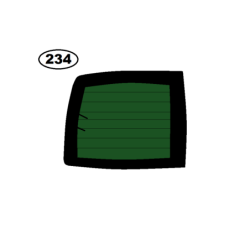 SZYBA TYLNA LEWA W DRZWI VOLKSWAGEN CADDY III